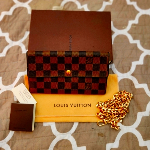 Louis Vuitton Damier Portefeuille Sarah Long Wallet DATE STAMPED CA0093 - Picture 8 of 15